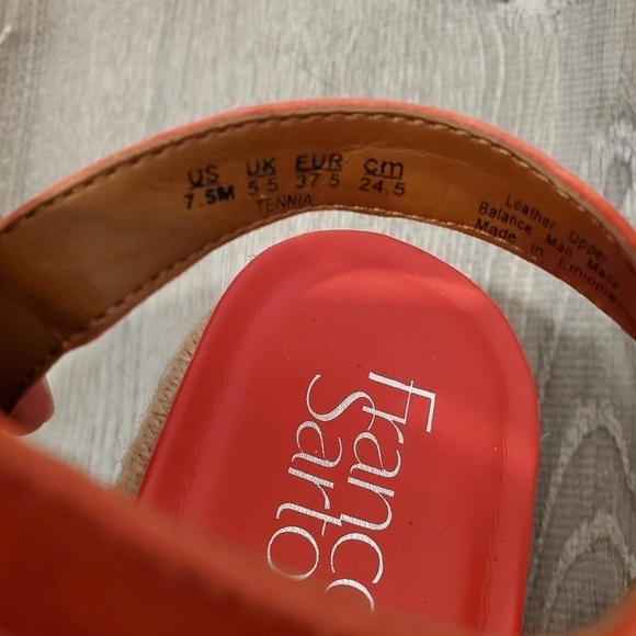 NEW Franco Sarto Tennia Red Espadrille Sandals - Picture 6 of 6